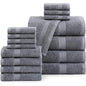16 Piece 100% Cotton Bath Towel Set