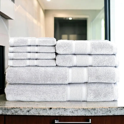 100% Cotton 8 Piece Bathroom Towel Set