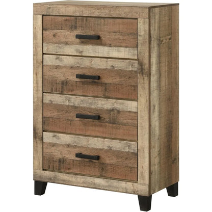 6-Piece Antique Natural Queen Bedroom Set